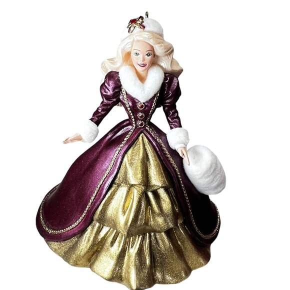 HALLMARK Keepsake HOLIDAY BARBIE 1996 Set of 2 Doll Ornament NIB Original Box - Picture 9 of 12